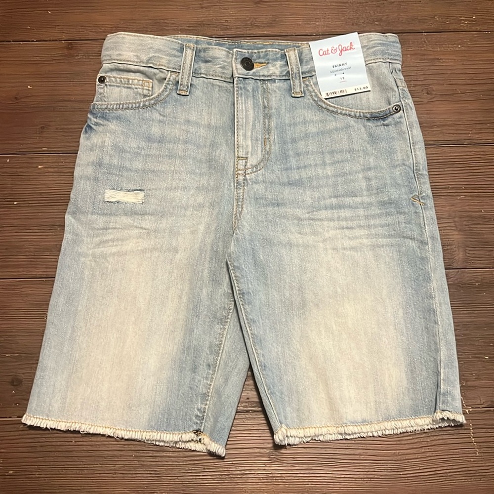 Boys denim shorts sz 12 NWT